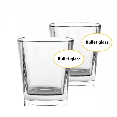 Creative various capacity lead-free bullet glass whiskey glass bullet glass cup
