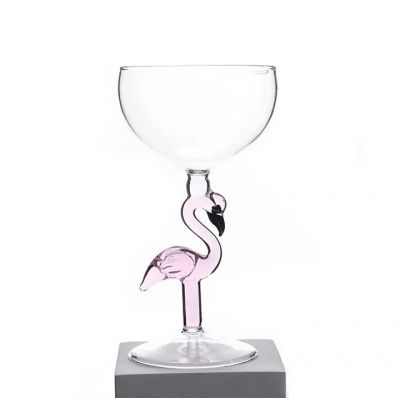 New creative bar cocktail glass fashional flamingo glass goblet flamingo wine glass
