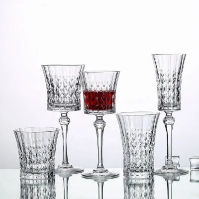 Wholesale Amazon Unique Handmade Clear Goblet Eco Friendly Wine Glass