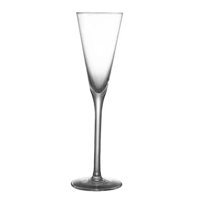 100% Lead Free V Shape Conical Champagne Flutes Glass