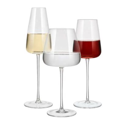 Wholesale Handmade Clear Wine Goblet Elegant Big Burgundy Crystal Red Wine Glass