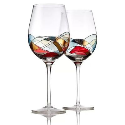 Iridescent Colored Wine Glass Goblet Centerpieces