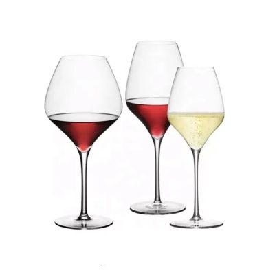 Wholesale Custom Hand Blown Crystal Goblet Luxury Big Red Wine Glasses For Wedding