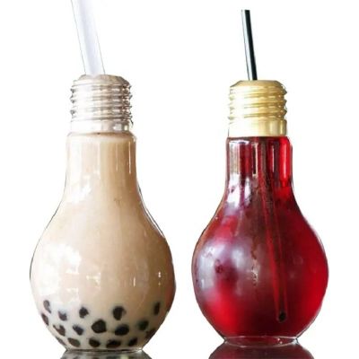 Creative Light Bulb Shaped Glass Bottle Novelty Beers Beverage Drinking Glasses Cocktails Glass Cup For Party Bar
