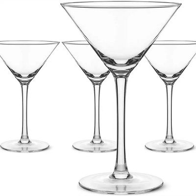 Wholesale Cheap Bulk Hand Blown Crystal Martini Glass Coupe Cocktail Glass with Stem For Bar