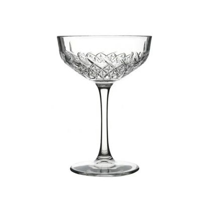 Wholesale Unique Turkey Engraved Clear Martini Glass Crystal Gold Rim Cocktail Glass