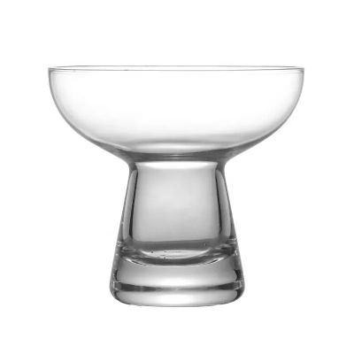 Wholesale Creative Hand Blown Shot Glass Custom Clear Thick Stem Cocktail Martini Glass
