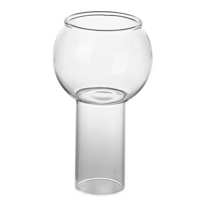 Cylindrical Base Borosilicate Glass Handmade Individual Custom Round Ball Cocktail Glass