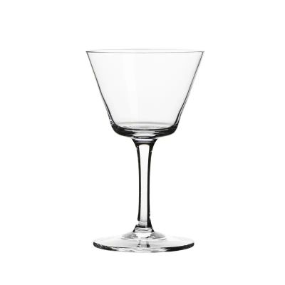 100% Lead Free 160ml 5.6oz Short Small Rectangle Trapezoid Martini Cocktail Glass Stem