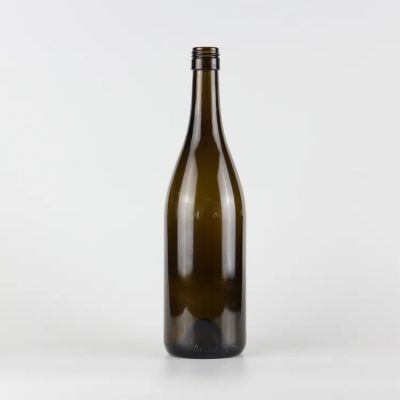 Factory price 750ml clear burgundy wine glass bottle with screw cap