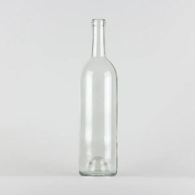 750ml cork top clear wine bottle