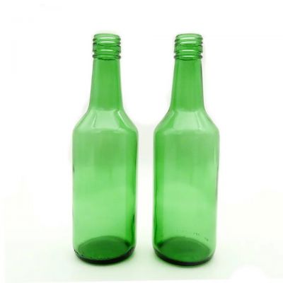 Green Korean Traditional Rice Wine Glass Bottle Korea Soju Bottle 360ml