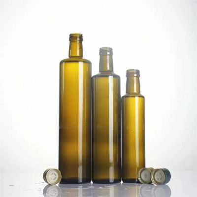 Stocked 100ml 250ml 375ml 500ml 750ml 1000 ml empty antique green brown round clear square marasca olive oil glass bottles