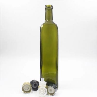 750ml/500ml/250ml Olive Oil Bottles Empty Glass 750ml Dark Green Square Olive Oil Bottle Cooking Oil Acid Etch Liquorpac CN;SHN