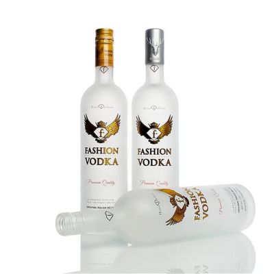 various sizes vodka whisky sherry luxury frosted glass bottle