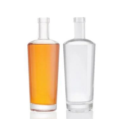 Customized 500 ml 700 ml 750 ml Rum Whiskey Vodka Gin Empty Bottle Super Clear NESS Glass Bottle