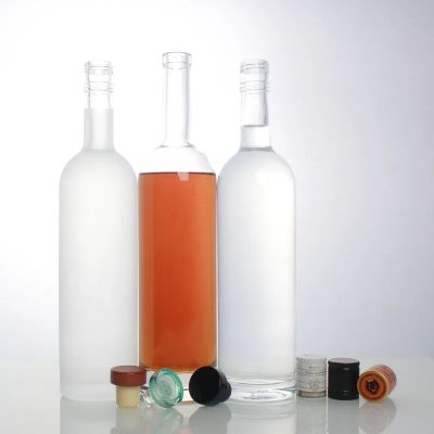 Glass Bottles Glass Packaging For Brandy Rum Vodka Whisky Gin Rotary Bottle Liquor Bottle