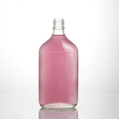Customized square 250ml 330ml flint sparkling mineral beverage water juice flint empty glass bottle