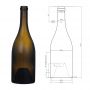 Factory supplier cork finish 750ml 990g burgundy glass red wine bottle