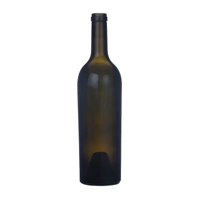 1200g Push Up Bottom Wine Glass Bottle 750ml Cork Finish Merlots Bordeaux Bottles