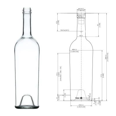 Encore Packaging Hot selling glass bottle 750 ml zinfandels bottle wine glass bottles