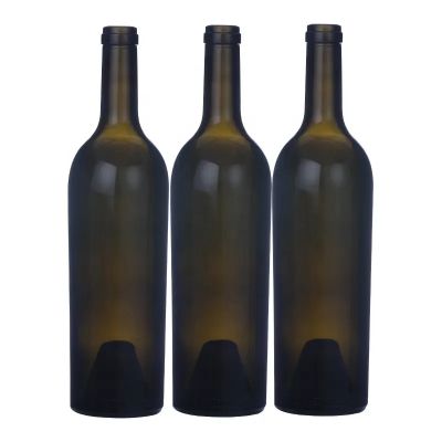 Excellent quality antique green 750ml wine bottle merlots bordeaux bottles