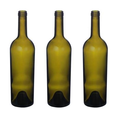 Encore Packaging Factory Wholesale 750ml Clear Empty Bordeaux Shape Glass Bottle Red Wine Bottle