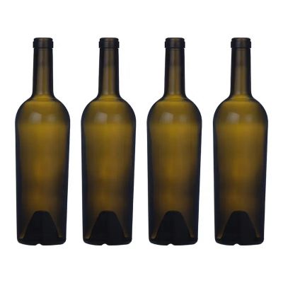 Wholesale Antique Green Wine Glass Bottle Custom 50ml Bordeaux Wine Bottles