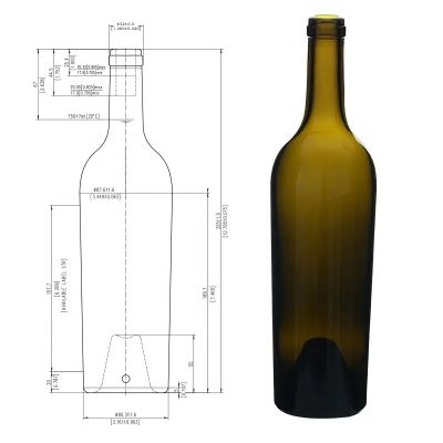 Bulk purchase wholesale smooth high temperature resistance lead free bordeaux shape wine bottle