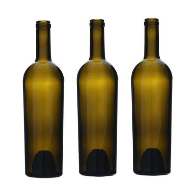 Custom color glass bottle red wine bottle 750ml premium bordeaux glass bottle