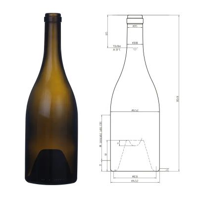 Bulk purchase pot-bellied shock resistance burgundy screw top bottles 750ml glass wine bottles