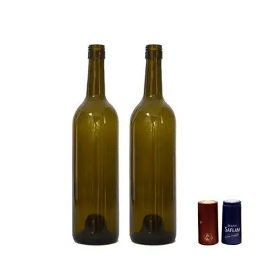 China wholesale price 750ml wine glass bottles with screw cap