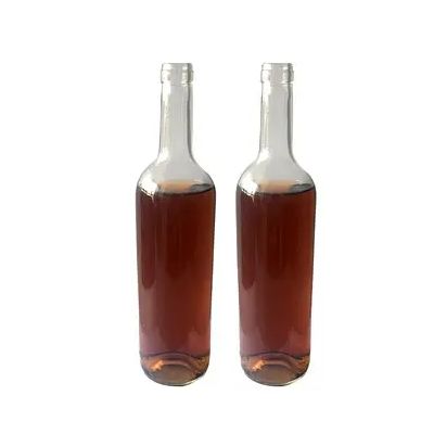 Reasonable Price Clear color 750 ml round shape 300H cork Bordeaux Wine glass bottle