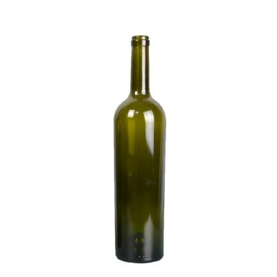 fancy sample size 750ml taper shape red wine glass bottle