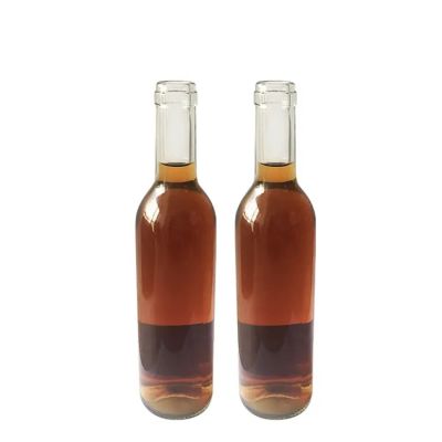 Hot Sale bordeaux wine bottle 375 ml clear glass bottle with sealed stopper
