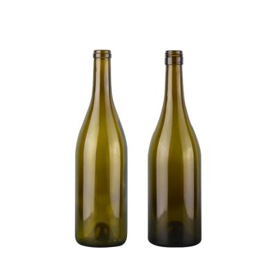 China 750ml glass burgundy red wine bottle with metal caps