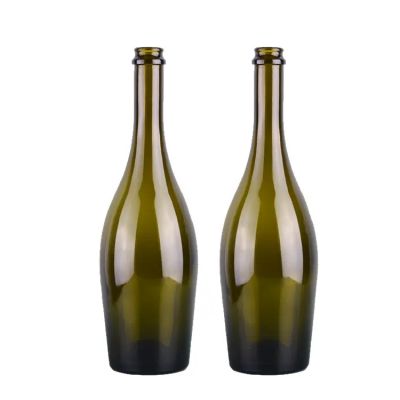 Best Selling Empty Antique Green 750ml Wine Glass Bottle For Wedding