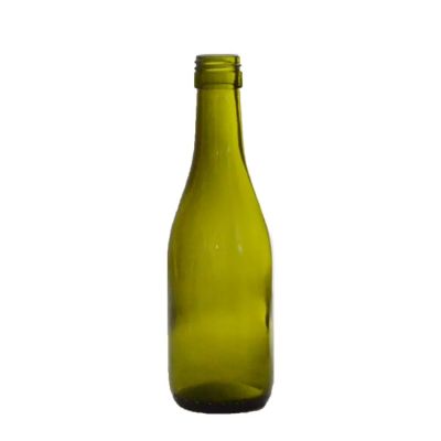 Mini capacity 187ml empty glass wine bottles customized screw top Burgundy wine bottle