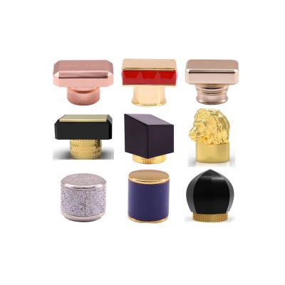 zamac perfume bottle cap with perfume collar and weight added