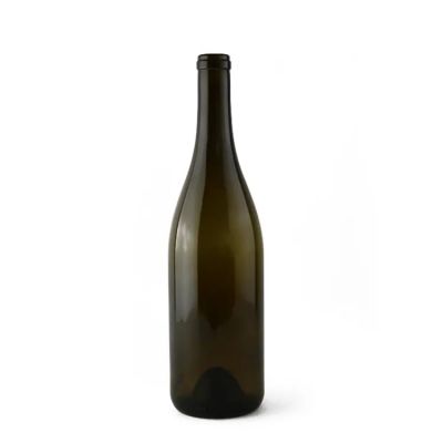 Hot sale 750ml Fancy Burgundy Black Wine Glass Bottle manufacturer