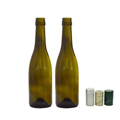 375 ml antique green boston round wine glass bottle size