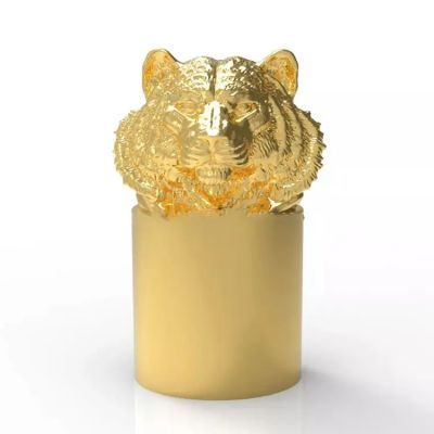 Luxury Animal Perfume Cap lion Zamac Perfume Cap With Insert