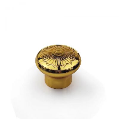 Cosmetic perfume package decorative custom engrave logo luxury metal gold zamac crown cap perfume crown 15mm