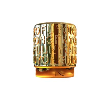 Zinc alloy metal perfume bottle cap light luxury cylindrical letters zamac cap for FEA 15 perfume bottle cap