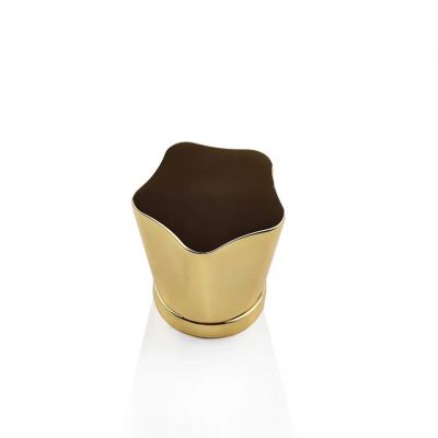China professional factory direct wholesale special shape luxury parfume cap gold zamac
