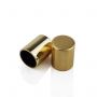 Luxury perfume package custom engraved logo cylinder shaped spray perfume gold zinc alloy metal cap