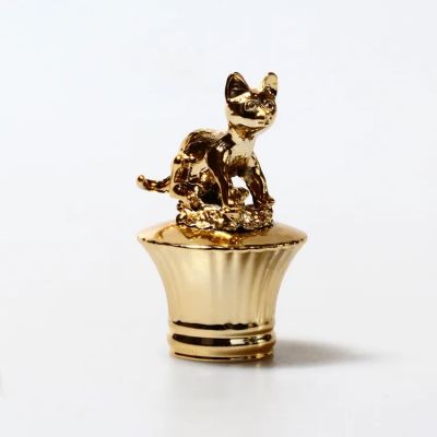 2023 Wholesale High quality zinc perfume zinc caps Luxury Best Sale Perfume Cap hot sale zamac lid cute cat perfume cap