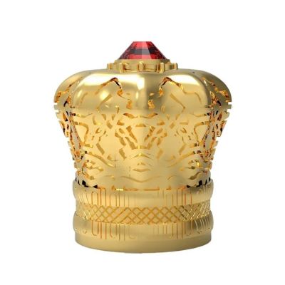Luxury Zamac Crown Perfume Cover Perfume Lid Zinc Alloy Fea 15 Perfume Bottle Cap