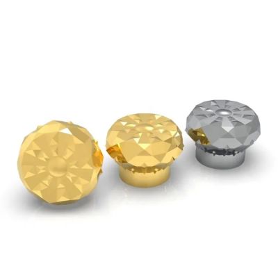 Shinny gold Luxurious perfume bottle cap zinc zamac cap for standard perfume bottle