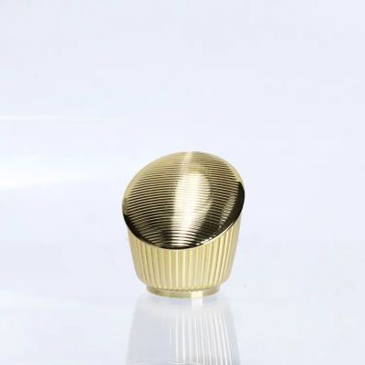 Manufacturer Supply Luxury Golden Metallic texture Plastic ABS perfume cap Free Sample ellipse silver gold perfume bottle lid